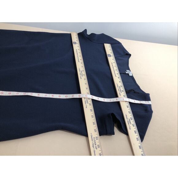 Olivia Matthews Dress Plus 3X Navy Blue Cap Sleeve Fairy Core Feminine Preppy - Picture 8 of 8